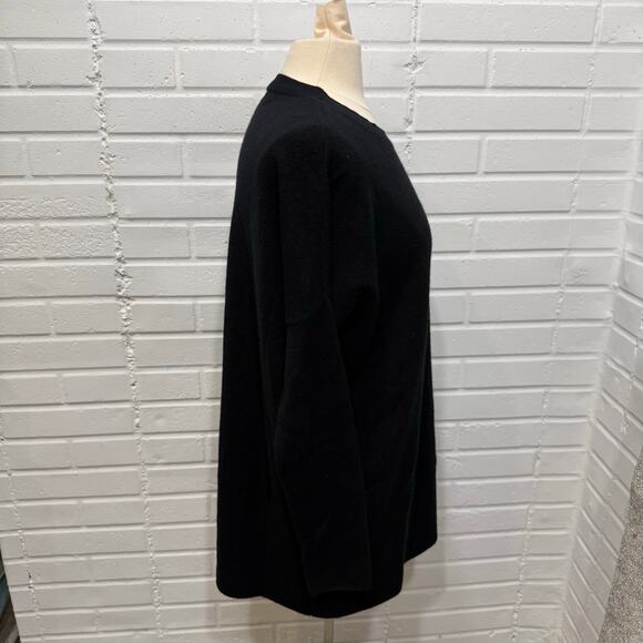 Quince NWT Mongolian Cashmere Maternity Batwing Sweater Black Small Quiet Luxury - Picture 6 of 16